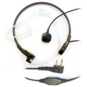 Гарнитура скрытого ношения HM-527L для ICOM, ларингофон, вынесенная кнопка PTT с ремешком на палец, прозрачный звуковод, угловая L вилка