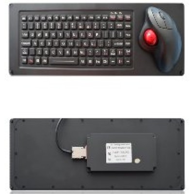 INT-CTR-K17-R01(S4Y) Промышленная клавиатура из нержавеющей стали, гальваническое покрытие из черного титана/клавиши силикон, с трекболом INT-CTR-K17-R01(S4Y) Промышленная клавиатура из нержавеющей стали, гальваническое покрытие из черного титана/клавиши силикон, с трекболом