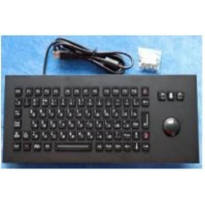 INT-CTR-K21-R01(S4LY) Промышленная клавиатура из нержавеющей стали, гальваническое покрытие из черного титана, с трекболом INT-CTR-K21-R01(S4LY) Промышленная клавиатура из нержавеющей стали, гальваническое покрытие из черного титана, с трекболом