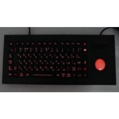 INT-CTR-K22-R01(S4LY) Промышленная клавиатура из нержавеющей стали, гальваническое покрытие из черного титана, с трекболом INT-CTR-K22-R01(S4LY) Промышленная клавиатура из нержавеющей стали, гальваническое покрытие из черного титана, с трекболом