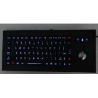 INT-CTR-K23-R01(S4LY) Промышленная клавиатура из нержавеющей стали, гальваническое покрытие из черного титана, с трекболом INT-CTR-K23-R01(S4LY) Промышленная клавиатура из нержавеющей стали, гальваническое покрытие из черного титана, с трекболом