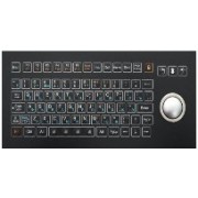 INT-CTR-K24-R01(AY) Промышленная клавиатура  мембранная, с трекболом, врезная
