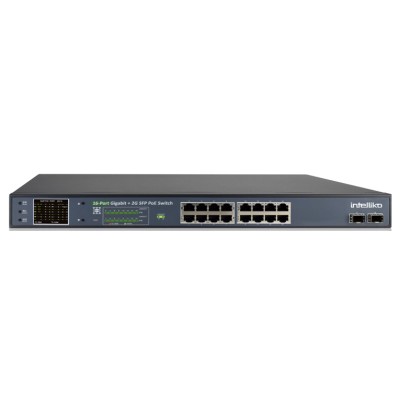 INT-VNST1007-128 - 16-х портовый сетевой неуправляемый коммутатор с PoE (+2 SFP) INT-VNST1007-128 - 16-х портовый сетевой неуправляемый коммутатор с PoE (+2 SFP)