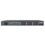 INT-VNST1007-129 - 24-х портовый сетевой неуправляемый коммутатор с PoE (+2 SFP)