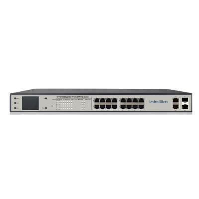 INT-VNST1007-130 - 16-х портовый сетевой неуправляемый коммутатор с PoE (+2 SFP) INT-VNST1007-130 - 16-х портовый сетевой неуправляемый коммутатор с PoE (+2 SFP)
