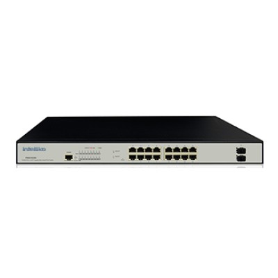 INT-VNST1008-137 - 16-х портовый сетевой управляемый коммутатор с PoE (+2 SFP) INT-VNST1008-137 - 16-х портовый сетевой управляемый коммутатор с PoE (+2 SFP)