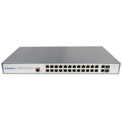 INT-VNST1005-114: 24-х портовый сетевой управляемый коммутатор (+2 SFP) с PoE INT-VNST1005-114: 24-х портовый сетевой управляемый коммутатор (+2 SFP) с PoE