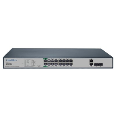 INT-VNST1004-106 (RM-FA29-COPU1622G): 16-х портовый сетевой неуправляемый коммутатор с PoE (+2SFP) INT-VNST1004-106 (RM-FA29-COPU1622G): 16-х портовый сетевой неуправляемый коммутатор с PoE (+2SFP)